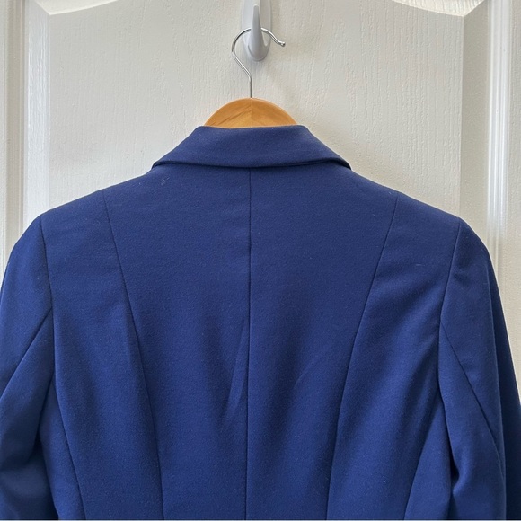 Ricki’s Blazer Slim Fit Cropped Ponte Knit Open Front 3/4 Sleeves Blue Size XS - Picture 6 of 16
